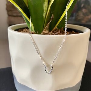 NWT Tiny Silver Antler Necklace